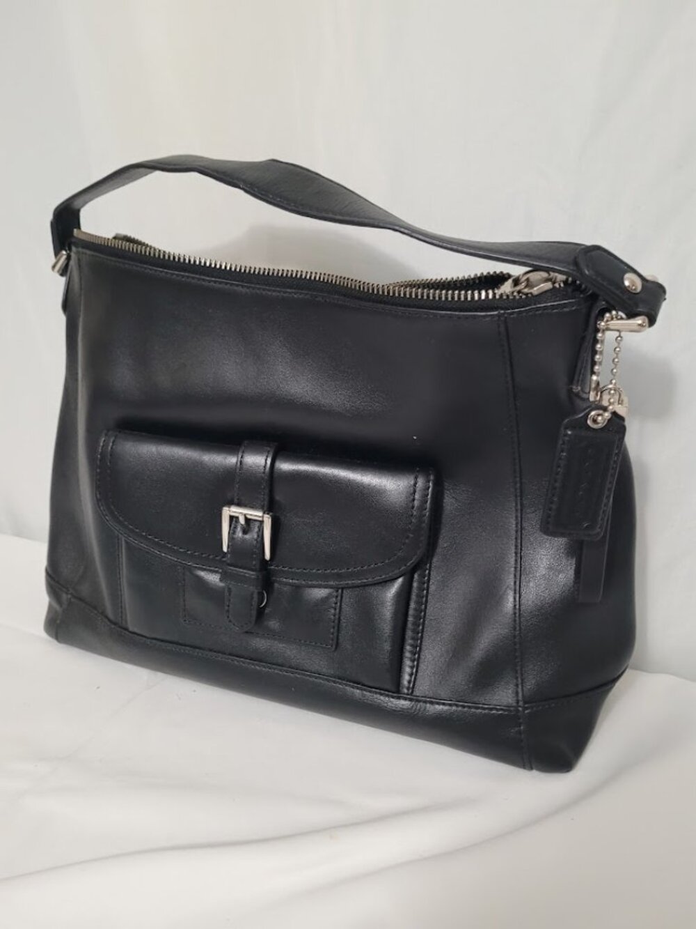Coach Leather Charlie Hobo Shoulder Bag